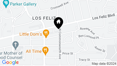 Map of 2143 N Commonwealth Ave, Los Angeles CA, 90027