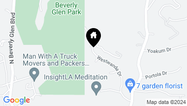 Map of 10060 Westwanda Drive, Beverly Hills CA, 90210
