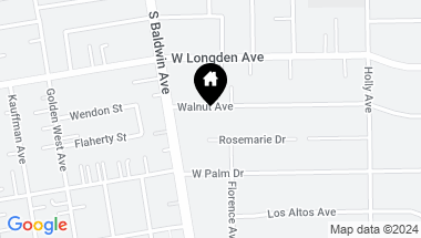 Map of 614 Walnut Avenue, Arcadia CA, 91007