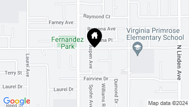 Map of 7725 Aspen Avenue, Fontana CA, 92336