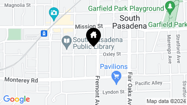 Map of 1160 Oxley Street, South Pasadena CA, 91030
