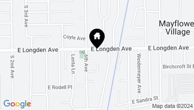 Map of 620 E Longden Avenue, Arcadia CA, 91006