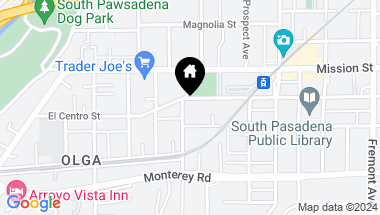 Map of 805 El Centro Street, South Pasadena CA, 91030