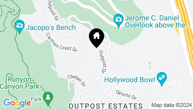 Map of 2435 Outpost Drive, Los Angeles CA, 90068