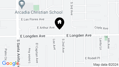 Map of 163 E Longden Avenue, Arcadia CA, 91006
