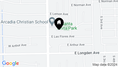 Map of 33 E Las Flores Avenue, Arcadia CA, 91006