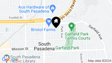Map of 706 Brent Avenue, South Pasadena CA, 91030