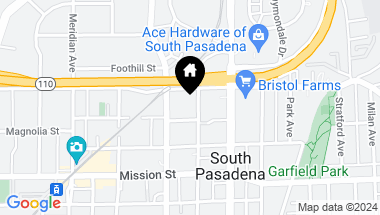 Map of 617 Mound Avenue, South Pasadena CA, 91030