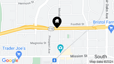 Map of 601 Meridian Avenue, South Pasadena CA, 91030