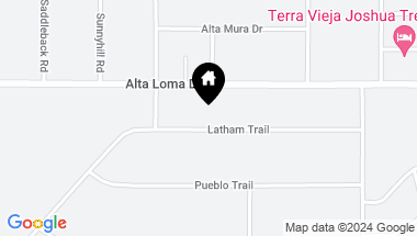 Map of 61424 Latham Trail, Joshua Tree CA, 92252
