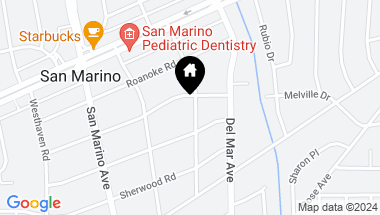 Map of 2394 Melville Drive, San Marino CA, 91108