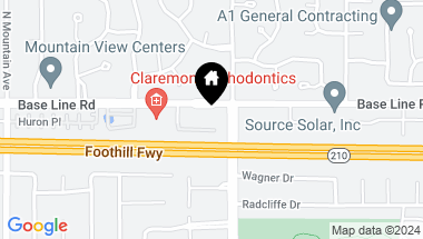 Map of 420 W Baseline Road, Claremont CA, 91711