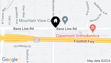 Map of 785 Huron Drive, Claremont CA, 91711
