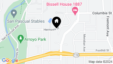 Map of 405 Hermosa Place, South Pasadena CA, 91030