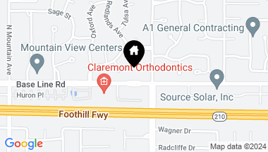 Map of 431 W Baseline Road, Claremont CA, 91711