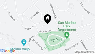 Map of 1440 Park Place, San Marino CA, 91108