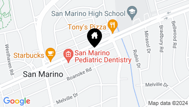 Map of 2424 Huntington Drive, San Marino CA, 91108
