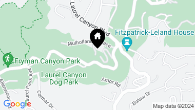 Map of 8207 Mulholland Drive, Los Angeles CA, 90046
