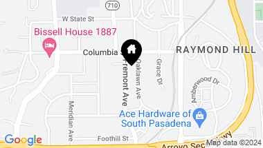 Map of 227 Oaklawn Avenue, South Pasadena CA, 91030