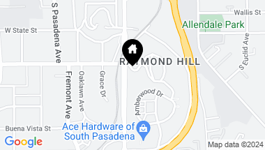 Map of 1613 RAYMOND HILL Road, South Pasadena CA, 91030