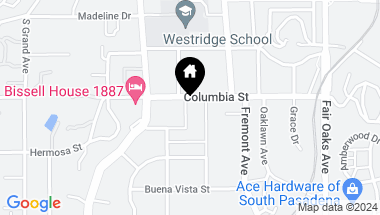 Map of 1001 Columbia Street, South Pasadena CA, 91030