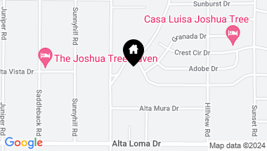 Map of 61393 ALTA VISTA DRIVE, Joshua Tree CA, 92252
