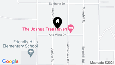 Map of 7079 Juniper Road, Joshua Tree CA, 92252