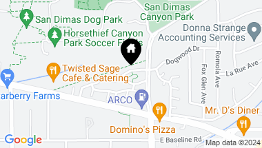 Map of 636 Canyon Hill Road, San Dimas CA, 91773