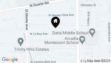 Map of 75 W Le Roy Avenue, Arcadia CA, 91007