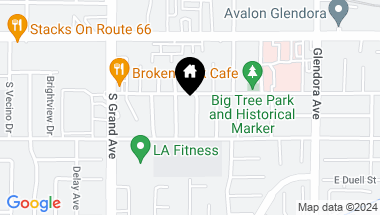 Map of 715 S Washington Avenue, Glendora CA, 91740