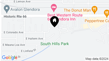 Map of 568 E Colorado Avenue, Glendora CA, 91740