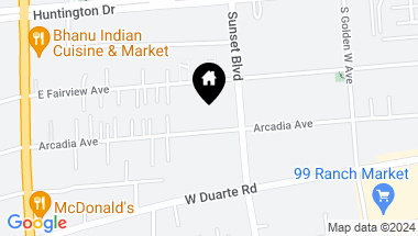 Map of 1125 Arcadia Avenue, Arcadia CA, 91007
