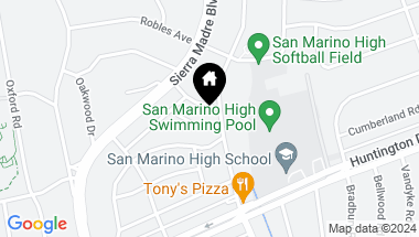 Map of 1241 Winston Avenue, San Marino CA, 91108