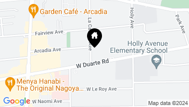 Map of 1102 La Cadena Avenue 3, Arcadia CA, 91007