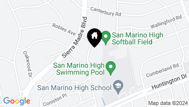 Map of 1130 Winston Avenue, San Marino CA, 91108