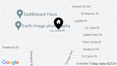 Map of 61347 Valley View DR, Joshua Tree CA, 92252