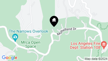 Map of 12899 Mulholland Dr, Beverly Hills CA, 90210