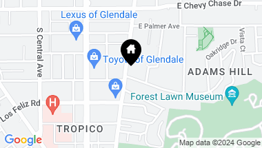 Map of 1266 S Glendale Avenue, Glendale CA, 91205