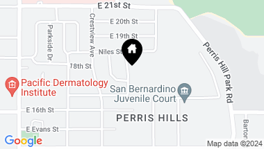 Map of 1747 Valencia Avenue, San Bernardino CA, 92404