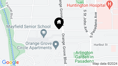 Map of 851 S Orange Grove Boulevard, Pasadena CA, 91105