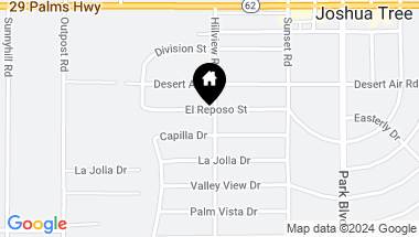 Map of 61553 El Reposo Street, Joshua Tree CA, 92252