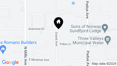 Map of 808 Alamosa Drive, Claremont CA, 91711
