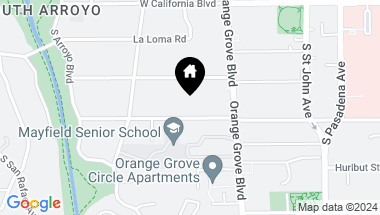 Map of 489 Bellefontaine Street, Pasadena CA, 91105