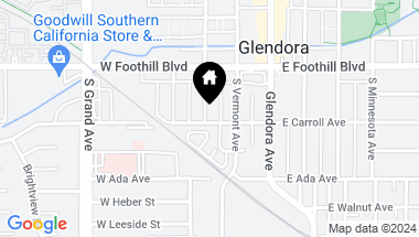 Map of 156 S Pennsylvania Avenue, Glendora CA, 91741