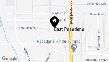 Map of 3618 San Pasqual Street, Pasadena CA, 91107