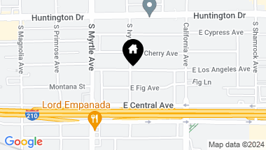 Map of 206 Los Angeles Avenue, Monrovia CA, 91016