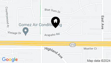 Map of 12982 Arapaho Road, Rancho Cucamonga CA, 91739