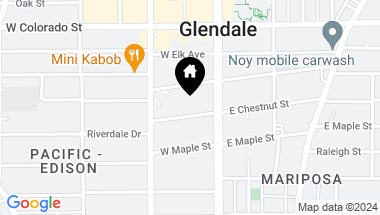 Map of 125 W Chestnut Street, Glendale CA, 91204