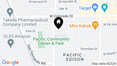 Map of 466 Vine Street, Glendale CA, 91204