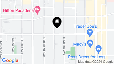 Map of 601 E Del Mar Boulevard 407, Pasadena CA, 91101